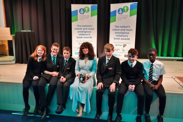 Students with award-winning Author, Elizabeth Acevedo