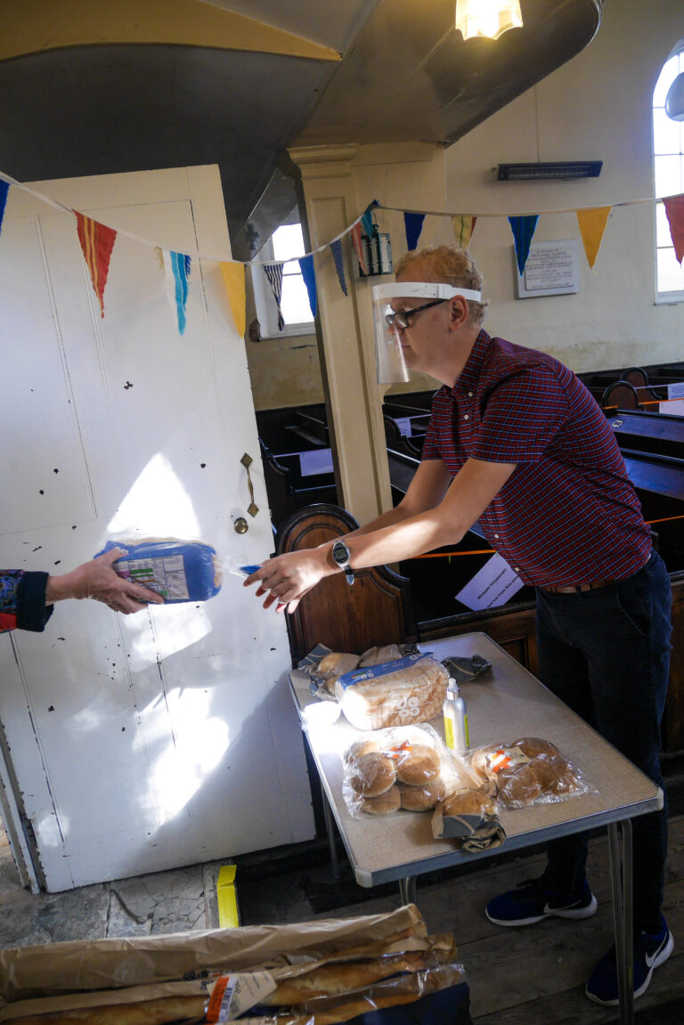 Max looking after the community fridge