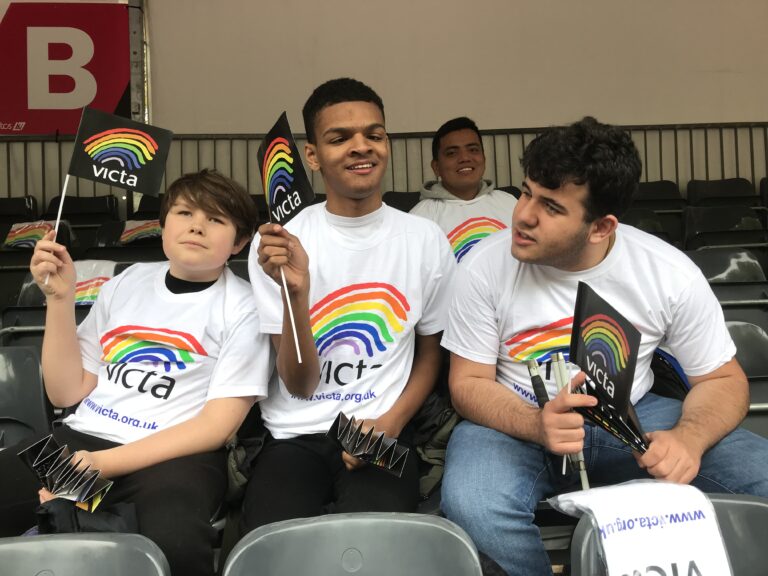 Roman, Rico and Kaeden sat in the grandstand