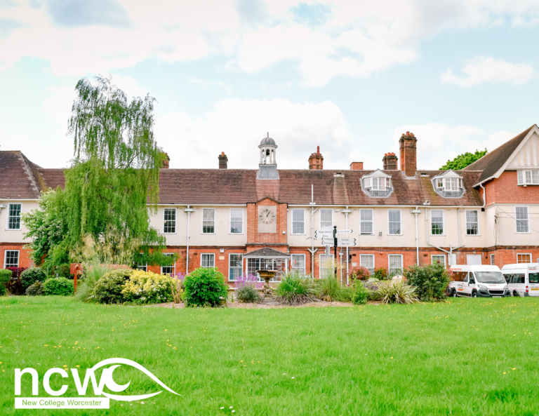 photo of the main school building taken from the lawn