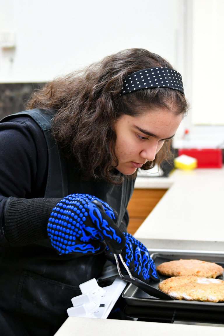 Image of a student cooking